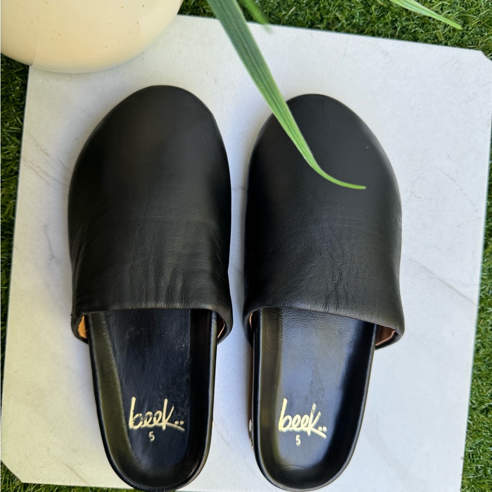 Beek Apalis Black Leather Clogs size 5 brand new - Picture 11 of 14